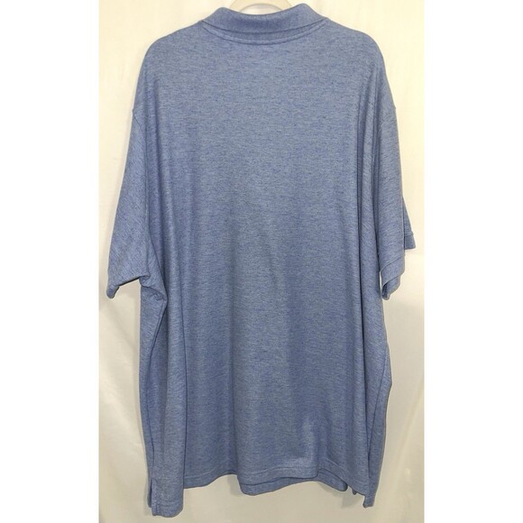HB Harbor Bay Polo Short Sleeve Collared Button Neck Blue Gray Men’s Size 5XL - Picture 4 of 6